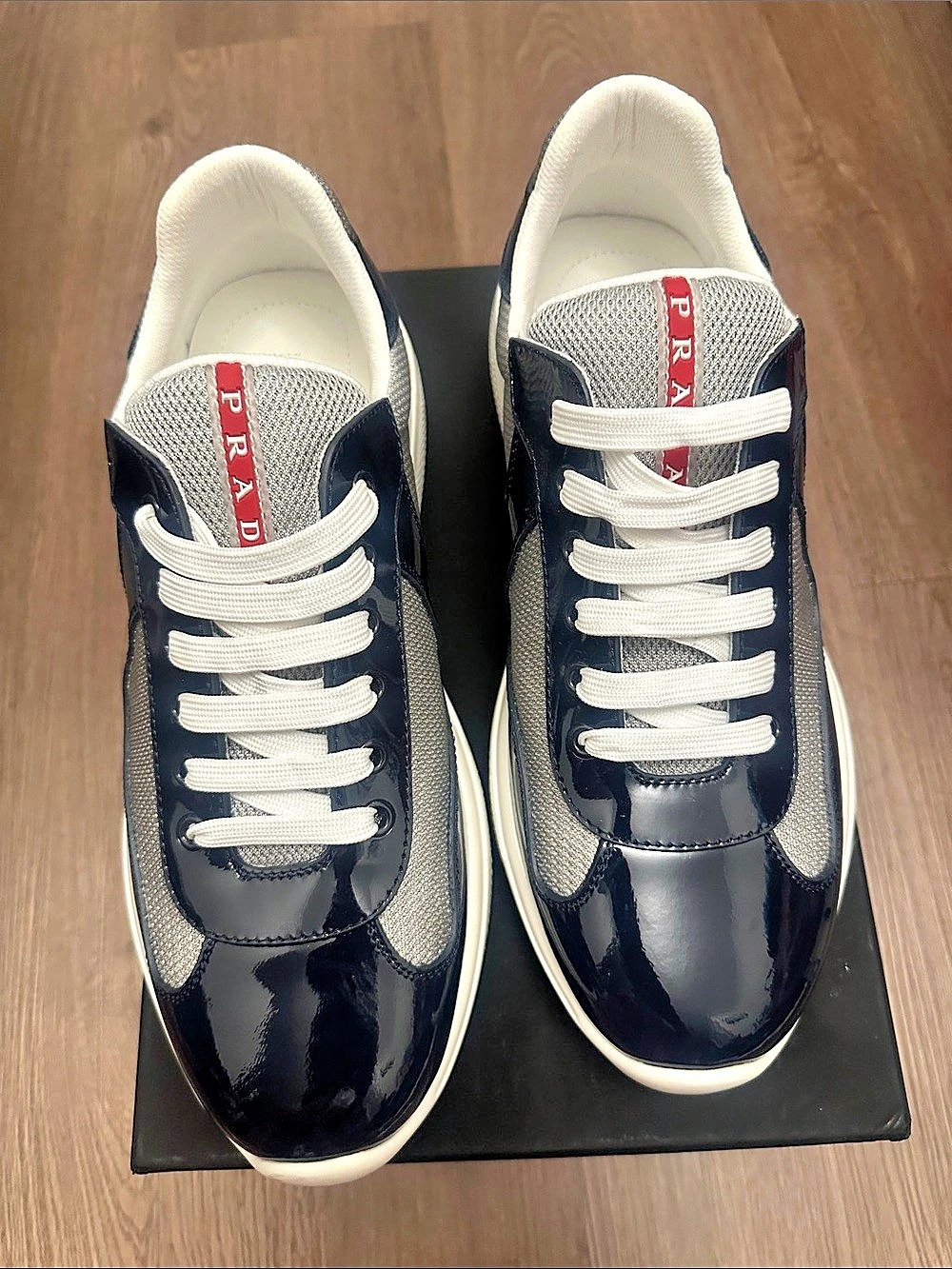 Prada America's Cup Sneakers in Blue & Gray